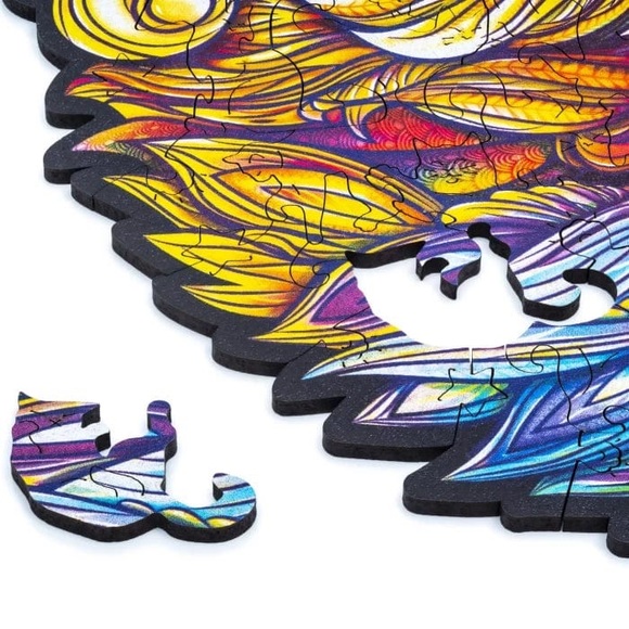 🧩🐈‍⬛🐱 Wooden, colorful cat puzzle with cat-shaped pieces - Picture 3 of 4